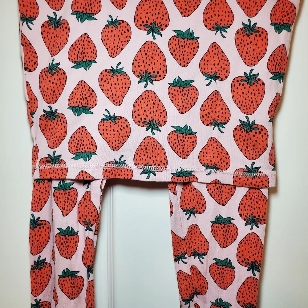 Gap Kids 100% Organic Cotton Strawberry Print PJ Set Sz 14